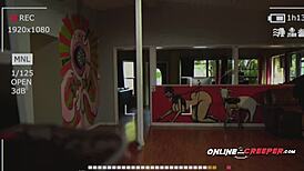 网上偷窥者抓新受害者捆绑口交😈