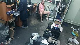 Experience The Thrill As This Slutty Blonde Publicly Masturbates Next To A Stranger.