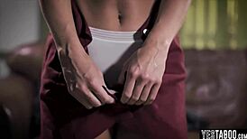 Teen Actress Bent Over in Rough Casting Threesome with Blowjob and Doggystyle.