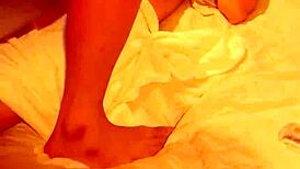 Massage in hotel turns into threesome with voyeurs watching