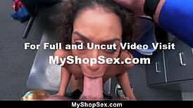 Teen Cries During Hardcore Blowjob And Tight Pussy Fucking In Shop By Black Burglar.