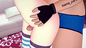 Stepsister plays with feet in bikini