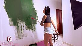 seduced my boss and he filled my tight ass with hot cum