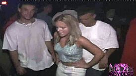 yo, spring breakers grind and flash their hot bodies on the dance floor! 😎