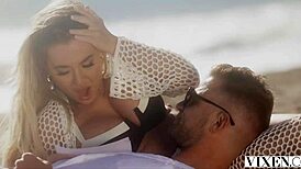 vixen voluptuous blonde blake rewards her boyfriend with titty fuck face sitting deepthroat fingering and muff diving