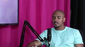 Blonde enters liberal world with couple's help and meets producer lucas ferraz in sheer red lingerie