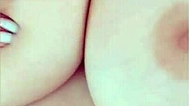 so this busty beauty teases her big nipples on camera while parents sleep nearby, wild stuff!