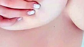 so this busty beauty teases her big nipples on camera while parents sleep nearby, wild stuff!