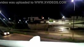 my cheating girlfriend fucking with a friend outside in town and on the bridge