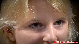 bound sub suspended by her maledom master, ready for rough fetish play?