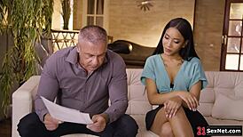 Petite Latina Secretary Teases with Sultry Office Moves