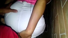 my cheating girlfriend fucking with a friend outside in town and on the bridge