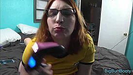 big ass gamer girl gets creampie in pov.