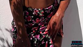 Wow, curvy Indian milf Angel Constance strips naked outdoor for Playboy shoot! 🌞