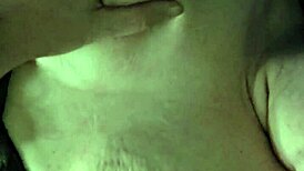 Jerked off on step mom's pretty face with big natural tits