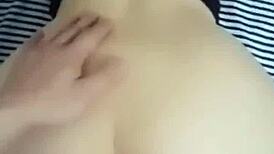 Watch this Asian couple doggystyle, riding bare feet on cock.