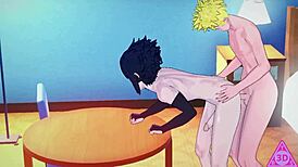 Naruto and Sasuke engage in intense gay assfucking and anal sex in this hentai video