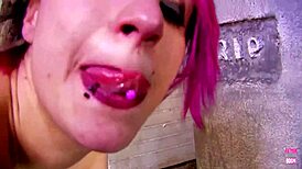 Military Man Drills Big Ass Girls With Pink Hair In Warehouse