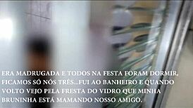 Brazilian Hotwife Bruna Silva Hosts Classic Blowbang Party at Friend's House.