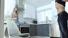 Step sister catches step bro masturbating