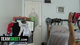 new amateur latina teen explores camera work