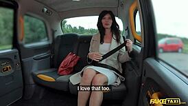 Fake taxi milf model craves hard vaginal pounding outdoors!