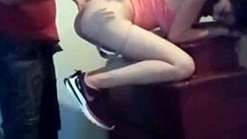 La folle masturbating and having sex without condom like a whore