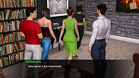 Hazel helps AV in erotic nursing game