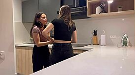 Latina Lesbian Fingering And Oral In Kitchen Instead Of Coffee