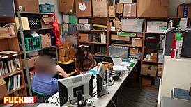 Delicious Teen with Small Tits Craves Hard Office Pounding