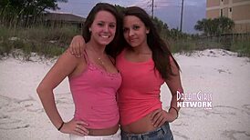 Shy Girls Flash Tits on Florida Beach