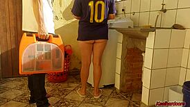 Married Housewife Pays Washer Tech with Juicy Latina Pussy