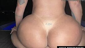 I bounced my balls on Stephanie Silveira's huge Brazilian ass while she bent over and choked on my big cock.