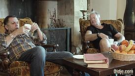 Sexy 19-Year-Old Teen Fucked by Grandpa, Swallows Cum