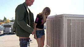 White teen caught fucking two guys in public spots