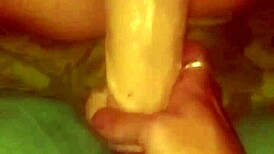 she's fingering her tight wet pussy while i stuff that gigantic dildo in 😈💦