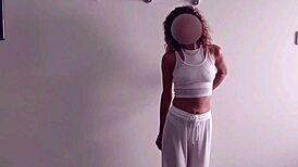 Skinny French girl blows and rides chubby Mexican guy.