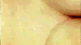 cum drips from tight teen pussy after creampie!