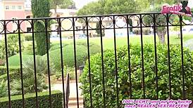 blonde teen gets anal in kitchen then ass to mouth with muscular guy