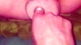 she's fingering her tight wet pussy while i stuff that gigantic dildo in 😈💦