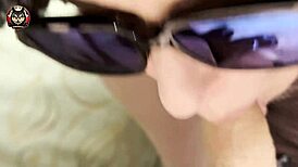 Stepsister allows cum on her creamy pussy in close-up view