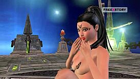 Indian bhabhi in 3d hentai shows sexy positions