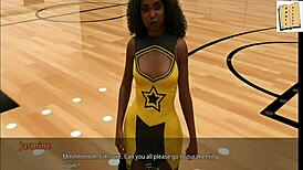 Gorgeous brunette Katie deepthroats a monster cock