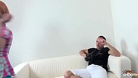 Redhead with monster natural tits, how do you ride cock so wild?