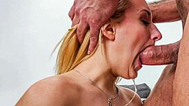 Face Fuck Tour - Hot Blonde Sofie Otis Swallows Fat Dick