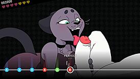 Cathy bangs furry monsters with her big ass