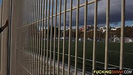 Beautiful Blonde Teen 18+ Teasing Massive Black Cock with Licks and Deepthroats