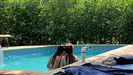 Natasha And Megan Tan Naked With Pool Guy