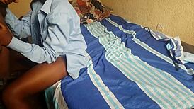 18 years ebony teen gets fucked hard in african homemade video. Feel that big cock!