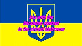 Ukrainian Twink Cruising in School Bathroom